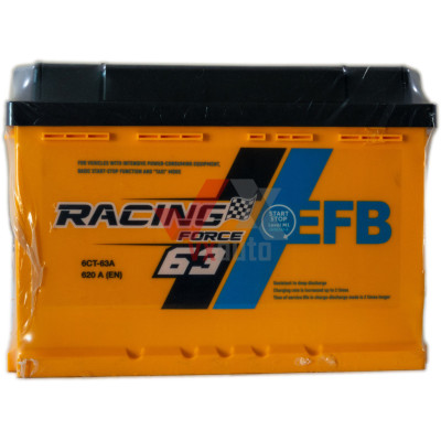 Аккумулятор 63 обратная (+ справа) 620A Force Racing START-STOP EFB