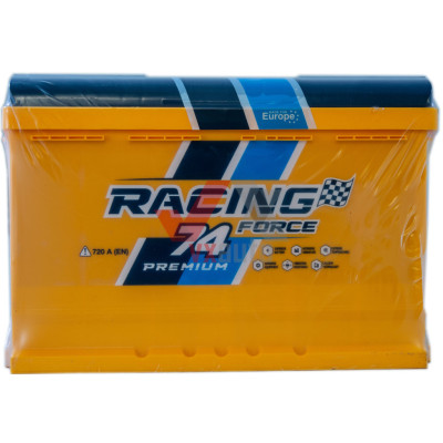 Аккумулятор 74 обратная (+ справа) 720A Force Racing Premium
