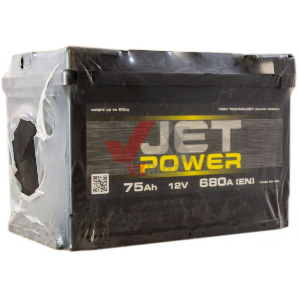 Аккумулятор 75 обратная (+ справа) 680А Jet Power