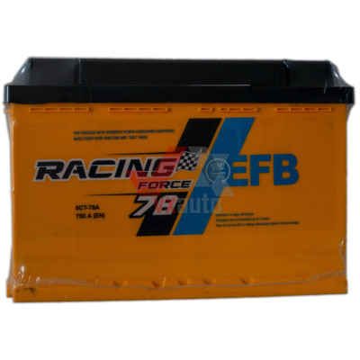 Аккумулятор 78 обратная (+ справа) 750А Force Racing START-STOP EFB