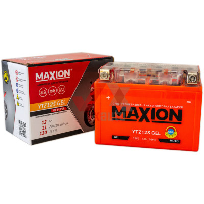 Аккумулятор мото 12v 11Ah 130A Maxion под болт (гелевой)