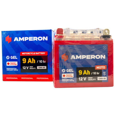 Акумулятор мото 12v 9Ah 140A Amperon GEL під болт (високий)