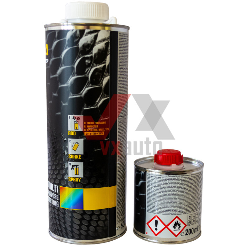 Антигравий 2:1 600 мл для цветного смешивания NOVOL Cobra Bedliner For Color (отв.90365 - 200 мл)