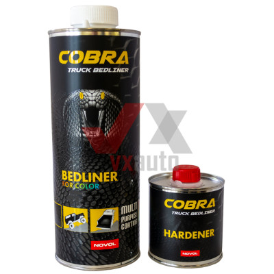 Антигравій  2:1   600 мл для кольор. змішування NOVOL Cobra Bedliner For Color (затв.90365-200 мл)