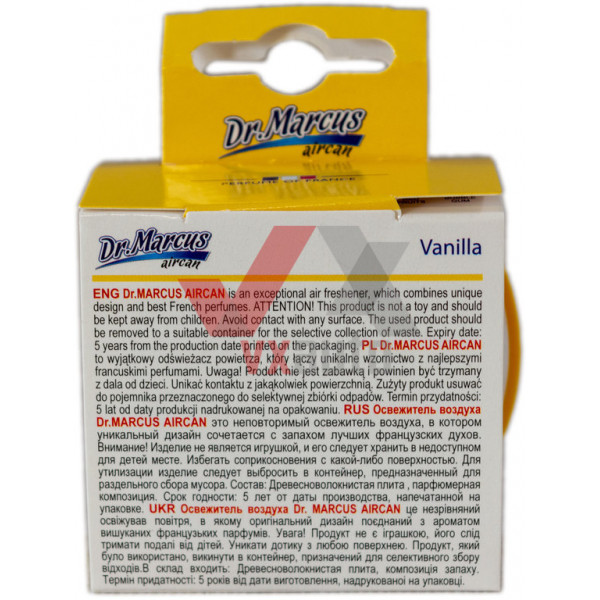 Ароматизатор Dr. Marcus Aircan  Vanilla (Ваніль) 40 г консерва