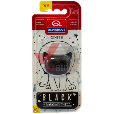 Ароматизатор Dr. Marcus Cosmic Cat Black (Черный) подвесной; на дефлектор