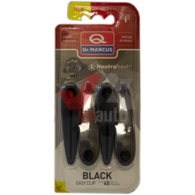 Ароматизатор Dr. Marcus Easy Clip  Black (Черный) клипсы на дефлектор (в упак. 4 шт.)