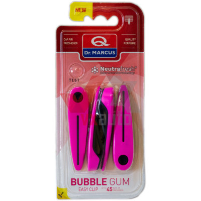 Ароматизатор Dr. Marcus Easy Clip  Bubble Gum (Жвачка) клипсы на дефлектор (в упак. 4 шт.)