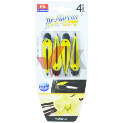 Ароматизатор Dr. Marcus Easy Clip  Vanilla (Ваниль) клипсы на дефлектор (в упак. 4 шт.)