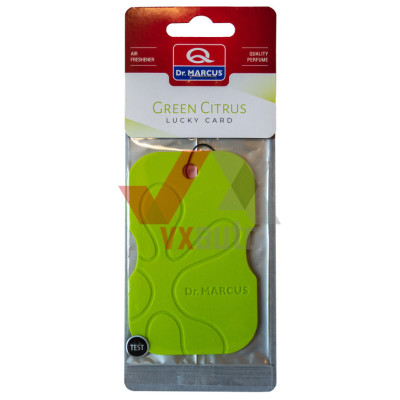 Ароматизатор Dr. Marcus Lucky Card Green Citrus (Зеленый Цитрус) листок 