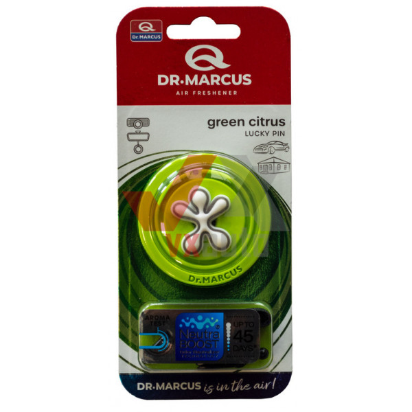 Ароматизатор Dr. Marcus Lucky Pin Green Citrus (Зелений Цитрус) підвісний; на дефлектор