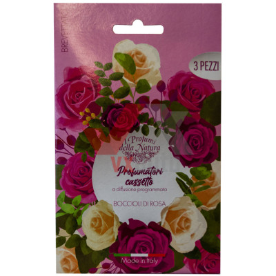 Ароматизатор Geca Profumatori casseto Boccioli Di Rosa (Бутоны Роз) лист, к-т (3 шт.)