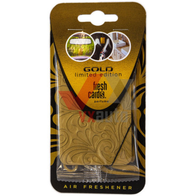 Ароматизатор ReadySteady Fresh Cards Gold (Золото) листок