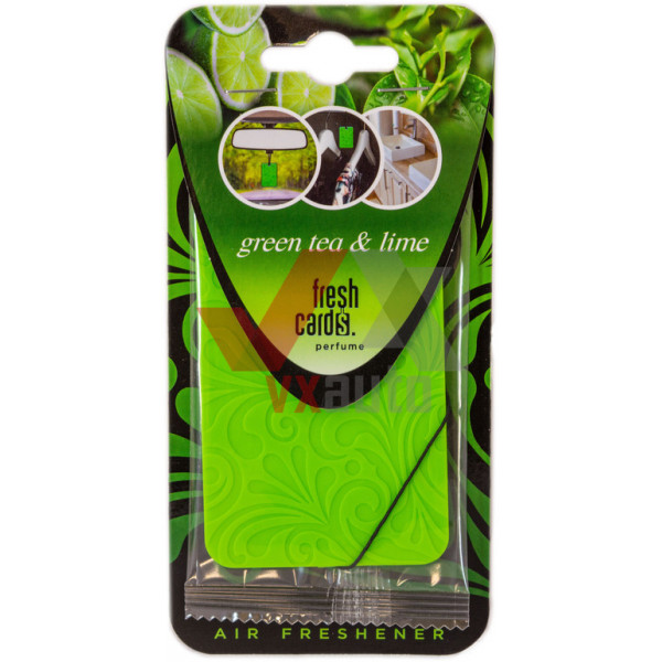 Ароматизатор ReadySteady Fresh Cards Green Tea+Lime (Зеленый Чай+Лайм) листок