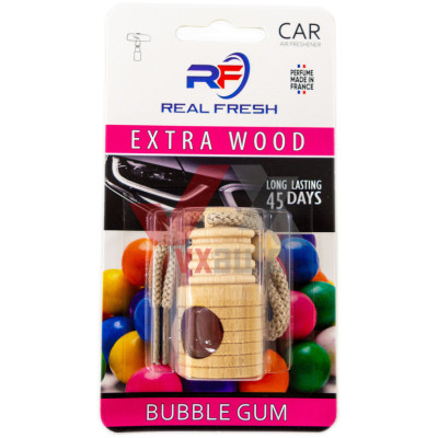 Ароматизатор Real Fresh Extra wood Bubble Gum (Жвачка) 5 мл флакон на зеркало