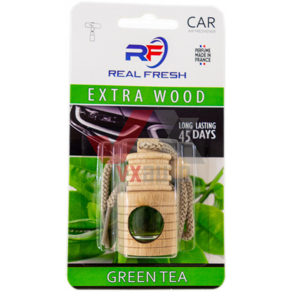 Ароматизатор Real Fresh Extra wood Green Tea (Зеленый Чай) 5 мл флакон на зеркало 
