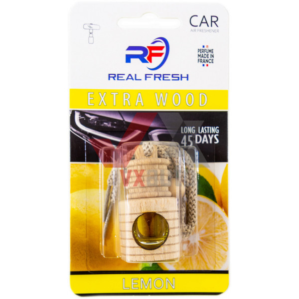 Ароматизатор Real Fresh Extra wood Lemon (Лимон) 5 мл флакон на дзеркало
