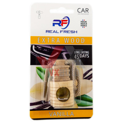 Ароматизатор Real Fresh Extra wood Vanilla (Ваниль) 5 мл флакон на зеркало