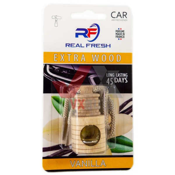 Ароматизатор Real Fresh Extra wood Vanilla (Ваниль) 5 мл флакон на зеркало