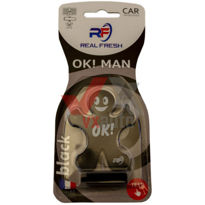 Ароматизатор Real Fresh Ok! Man Black (Черный) листок