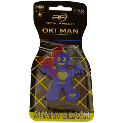 Ароматизатор Real Fresh Ok! Man Sunny Beach (Солнечный Пляж) листок