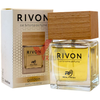 Ароматизатор Real Fresh Rivon Perfume Golden (Золотой) 50 мл спрей