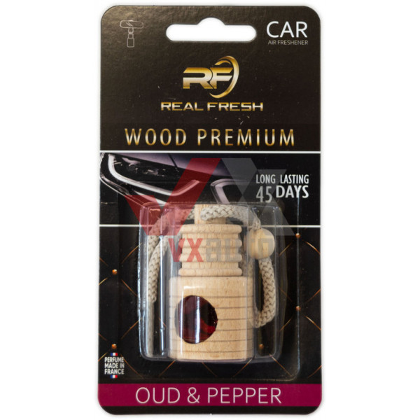 Ароматизатор Real Fresh Wood premium Oud & Paper (Уд і Перець) 5 мл флакон на дзеркало