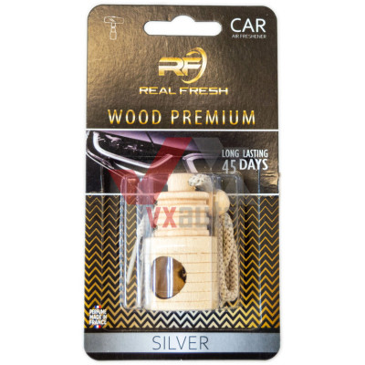 Ароматизатор Real Fresh Wood premium Silver (Серебро) 5 мл флакон на зеркало