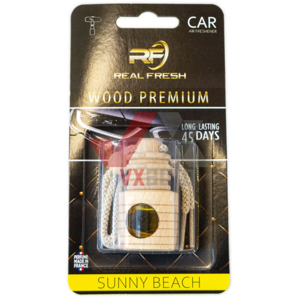 Ароматизатор Real Fresh Wood premium Sunny Beach 5 мл флакон на дзеркало