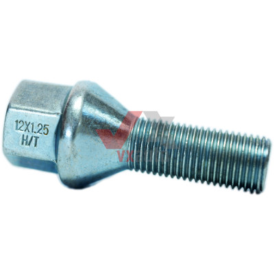 Болт колес 12 х 1.25 х 28 Walline (цинк, конус, ключ 17)