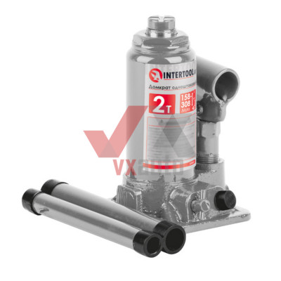 Домкрат гидравлический 2 т 158-308 мм (стовпчик) Intertool (одношточный)