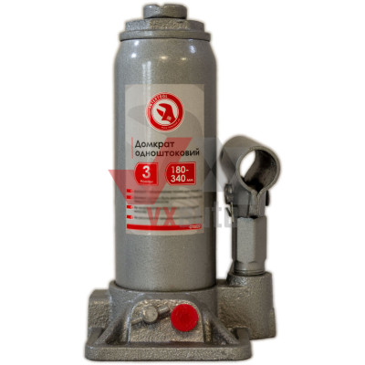 Домкрат гидравлический 3 т 194-372 мм (стовпчик) Intertool (одношточный)