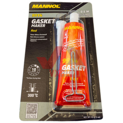 Герметик універсальний силіконовий термостійкий  85 г червоний Mannol Gasket Maker (300°C)