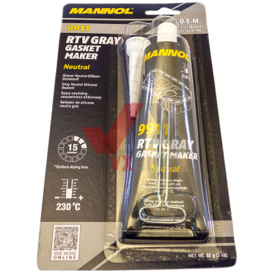 Герметик універсальний силіконовий термостійкий  85 г сірий Mannol RTV Grey Gasket Maker (230°C, водонепроник.)