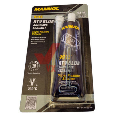 Герметик універсальний силіконовий термостійкий  85 г синій Mannol RTV Blue (230°C)