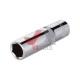 Головка шестигранник 1/2" 15 мм х 78 мм Intertool Cr-V (подовжена)