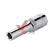 Головка шестигранник 1/2" 9 мм х 78 мм Intertool Cr-V (подовжена)