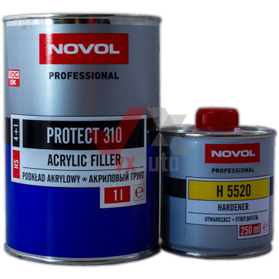 Грунт акриловый 4:1  1 л черный NOVOL HS Protect 310 (отв. 5520 - 250 мл)