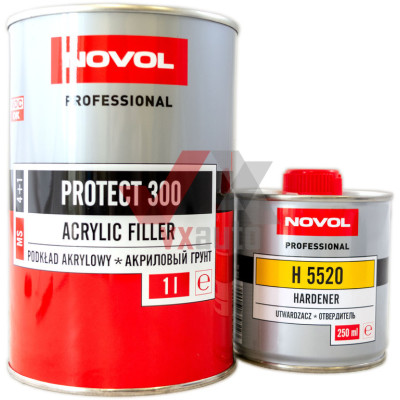 Грунт акриловый 4:1  1 л красный NOVOL MS Protect 300 (отв. 5520 - 250 мл)