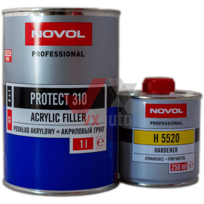 Грунт акриловый 4:1  1 л серый NOVOL HS Protect 310 (отв. 5520 - 250 мл)