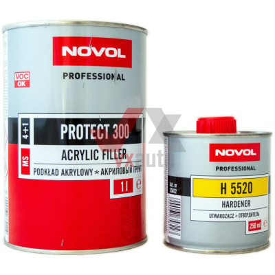 Грунт акриловый 4:1  1 л серый NOVOL MS Protect 300 (отв. 5520 - 250 мл)