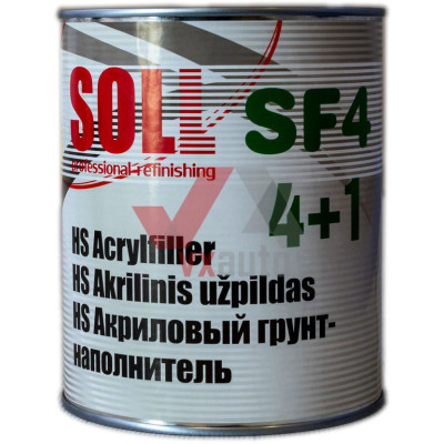 Грунт акриловый 4:1  1 л темно-серый SOLL HS SF4