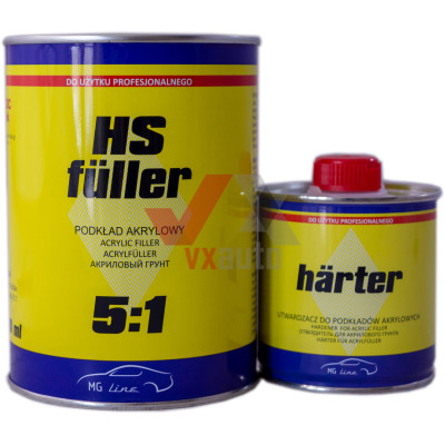 Грунт акриловый 5:1  0.8 л белый Moto-Gama HS Fuller (отв. Harter -  160 мл)