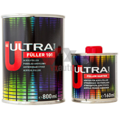 Грунт акриловый 5:1  0.8 л белый NOVOL ULTRA LINE Fuller 100 (отв. Harter -  160 мл)