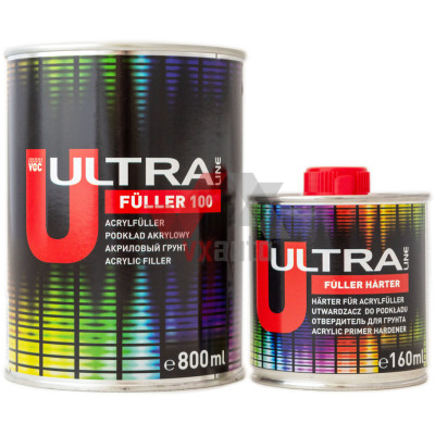 Грунт акриловый 5:1  0.8 л черный NOVOL ULTRA LINE Fuller 100 (отв. Harter -  160 мл)