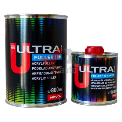 Грунт акриловый 5:1  0.8 л графитный NOVOL ULTRA LINE Fuller 100 (отв. Harter -  160 мл)