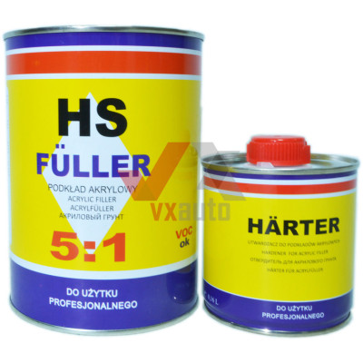 Грунт акриловый 5:1  0.8 л серый Moto-Gama HS Fuller (отв. Harter -  160 мл)