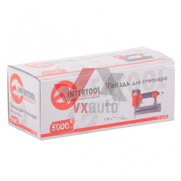 Гвоздь для степлера 50 х 1.0 x 1.25 мм (PT-1603, PT-1612) Intertool (в уп. 5000 шт.)