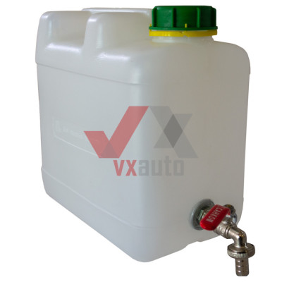 Каністра для води 10 л пластмасова (з метал. краником, колір різний)