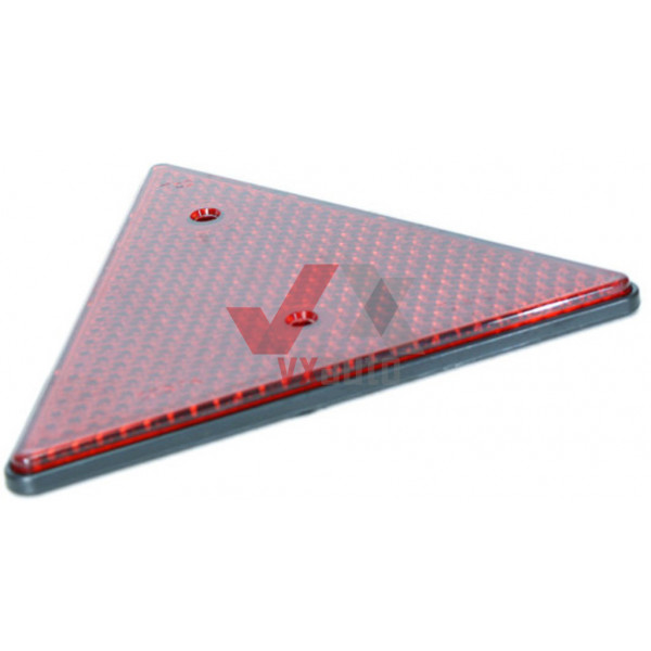 Катафот на причіп трикутний червоний (пластикова основа)